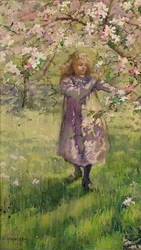 Apfelblüten pflücken, 1901