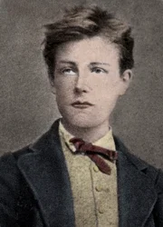 Arthur Rimbaud, französischer Dichter und Abenteurer - Porträt von Arthur Rimbaud (1859 - 1891) im Alter von 17 Jahren. Fotografie von Carjat.
