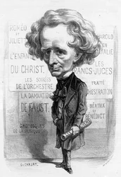 Berlioz-Karikatur von Étienne Carjat