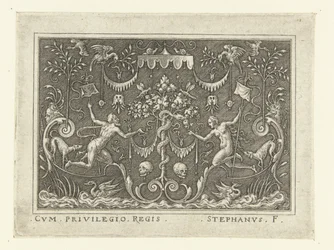 Der Sündenfall (Dekorationen mit Szenen aus dem Alten Testament in einer grotesken Umrahmung)