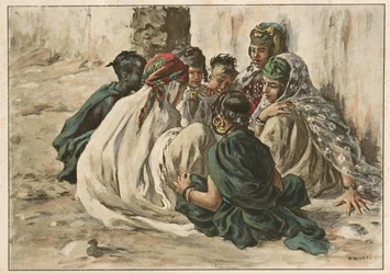 Spiele kleiner Mädchen in Laghouat