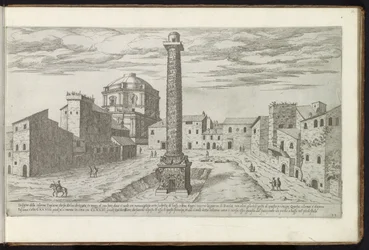 Forum von Trajan mit der Trajanssäule in Rom (Bouwwerken uit de oudheid)