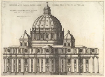Speculum Romanae Magnificentiae: Erhebung zeigt das Äußere der Basilika St. Peter
