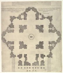 Speculum Romanae Magnificentiae: Plan von St. Peter, 1569