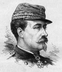 Von General Jean Baptiste Marie Edouard Campenon (1819-1890), französischer Soldat und Politiker. Gravur von Bocour in „Le Monde Illustré“ Nr. 1287 vom 26. November