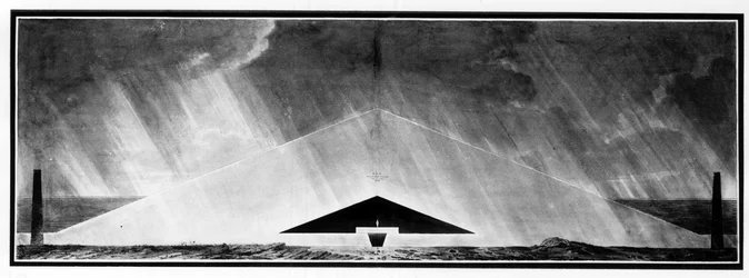 Grabmonument, „das die Gattung der Schattenarchitektur charakterisiert“ - E.L. Boullée.