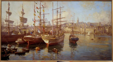 Orange Balacelles. (Ansicht des Hafens von Marseille)