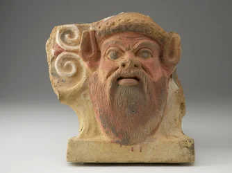 Antefix in Form eines Satyrkopfes, Mitte des 5. Jahrhunderts