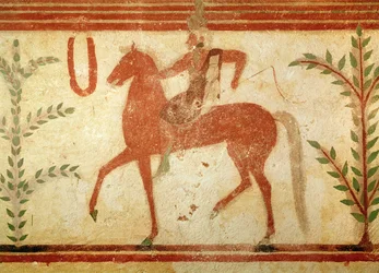 Reiter, rechte Seite, aus dem Grab des Barons, ca. 500 v. Chr.