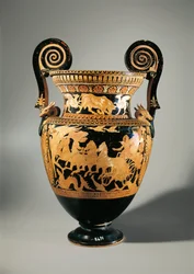 Civita Castellana, Falerii, Volutenkrater (Vase zum Mischen von Wein und Wasser)