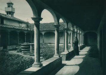Kreuzgänge in einem Kloster, Florenz, Italien, 1927
