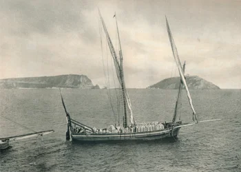 Segelboot im Hafen von Neapel, Italien, 1927