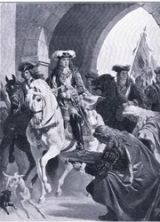 Die Österreicher betreten Belgrad, Illustration aus Landmarks in European History, veröffentlicht von Gresham Publishing Co, ca. 1920
