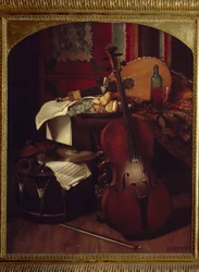 Stillleben mit Musikinstrumenten