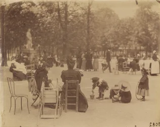 [Frauen und Kinder im Jardin du Luxembourg]