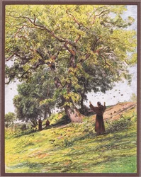 St. Franziskus predigt den Vögeln