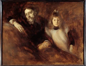 Alphonse Daudet (1840 - 1897) und seine Tochter