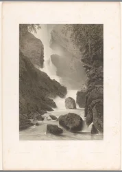 Ansicht des Chède-Wasserfalls