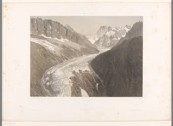 Blick auf den Mer-de-Glace-Gletscher in Chamonix