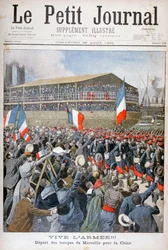 Französische Truppen auf dem Weg nach China, 1900