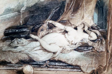 Odaliske liegend, um 1815-1865