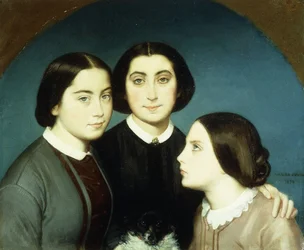 Porträt der drei Töchter von Charles Naudier, 1854