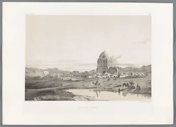Gezicht op het dorp Soltaniyeh