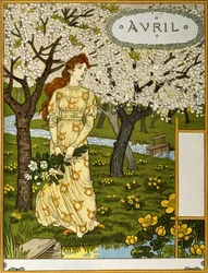 April, Illustration aus dem Kunstportfolio "Le Mois", 1896
