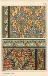 Salomonsiegel, Polygonatum multiflorum, als Designmotiv in Tapeten, Bordüren und Stoffen
