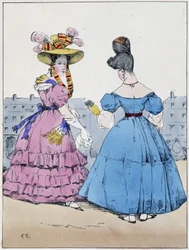 Zwei elegante Frauen, Boulevard de l