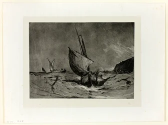 Fischerboot in einem Sturm