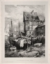 Sechs Marines: Innenansicht eines Hafens, 1833