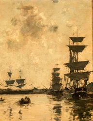 Deauville: Schoner vor Anker, 1887