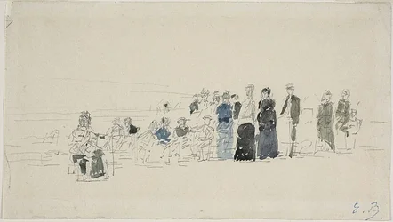 Unterröcke am Strand (recto); Bretonische Frauen am Strand (verso)