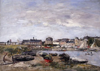 Trouville: Blick auf Deauville am Markttag