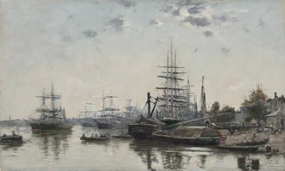 Ansicht von Bordeaux, vom Quai des Chartrons, 1874