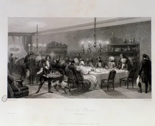 Abendessen am Tisch d