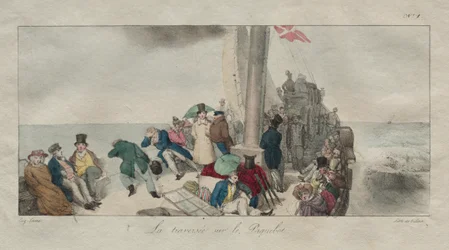 Souvenirs aus London: Überfahrt mit dem Paketboot, 1826