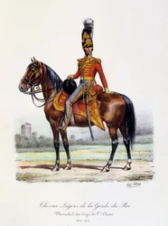 Chevau-Légers der Königsgarde, Maréchal-des-Logis 1. Klasse, 1814-15