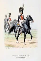 Grenadiers à Cheval du Roi, Lieutenant-Commandant, 1814-15