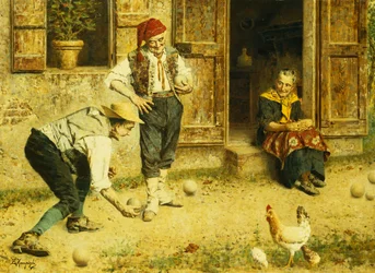 Eine Partie Boccia