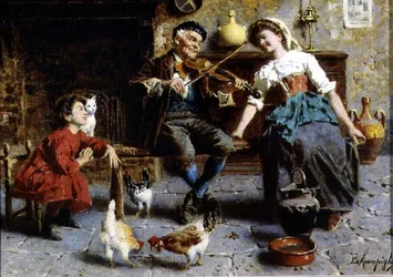 Alter Mann spielt Geige