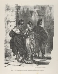 Faust versucht Marguerite zu verführen, Goethe, Faust, 1825-27