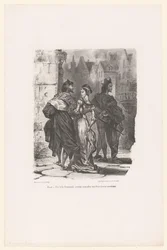Faust versucht, Gretchen zu verführen