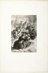 Hamlet und Laertes im Grab von Ophelia