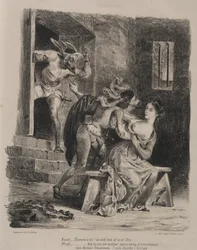 Illustrationen zu Faust: Faust im Gefängnis von Margarete