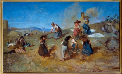 Ernte. Gemälde von Eugene Fromentin (1820-1876) 1875