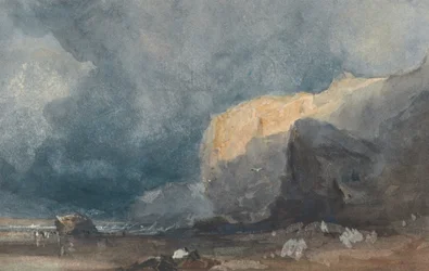 In der Nähe von Ventnor - Küstenlandschaft mit dunklem Himmel