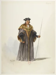 Btv1b84558104 09 - Saint-Saëns - Henry VIII - Kostümentwürfe - Lacoste - 9. Türhüter