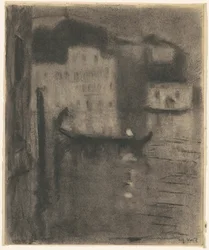 Gondel, Abend in Venedig